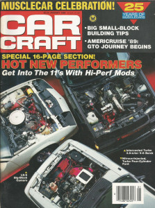 CAR CRAFT 1989 JAN - MUSCLE CAR DUEL, '64 GTO, VETTE